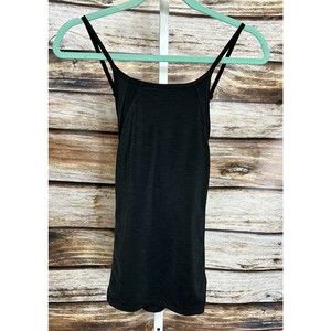 Women’s Mountain Hardware Medium Black Tank Top Logo Cross Back Shelf Bra